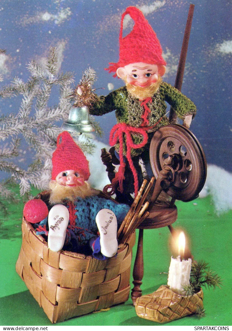 Buon Anno Natale GNOME Vintage Cartolina CPSM #PAY503.IT - Anno Nuovo