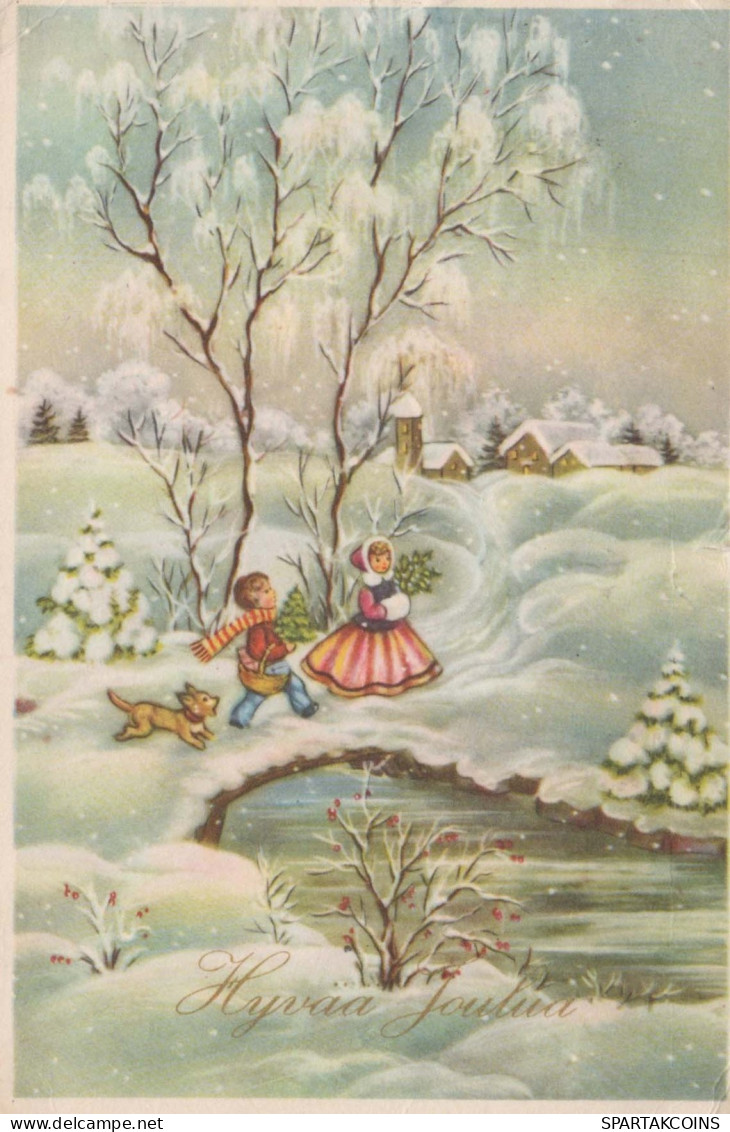 Buon Anno Natale BAMBINO Vintage Cartolina CPSM #PAY772.IT - Neujahr