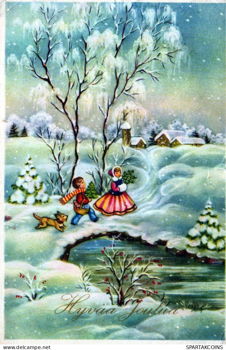 Buon Anno Natale BAMBINO Vintage Cartolina CPSM #PAY772.IT - Anno Nuovo