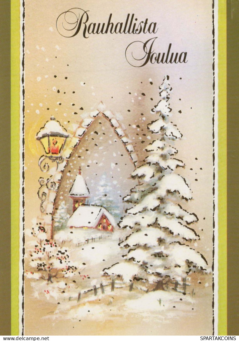 Buon Anno Natale CHIESA Vintage Cartolina CPSM #PAY436.IT - New Year