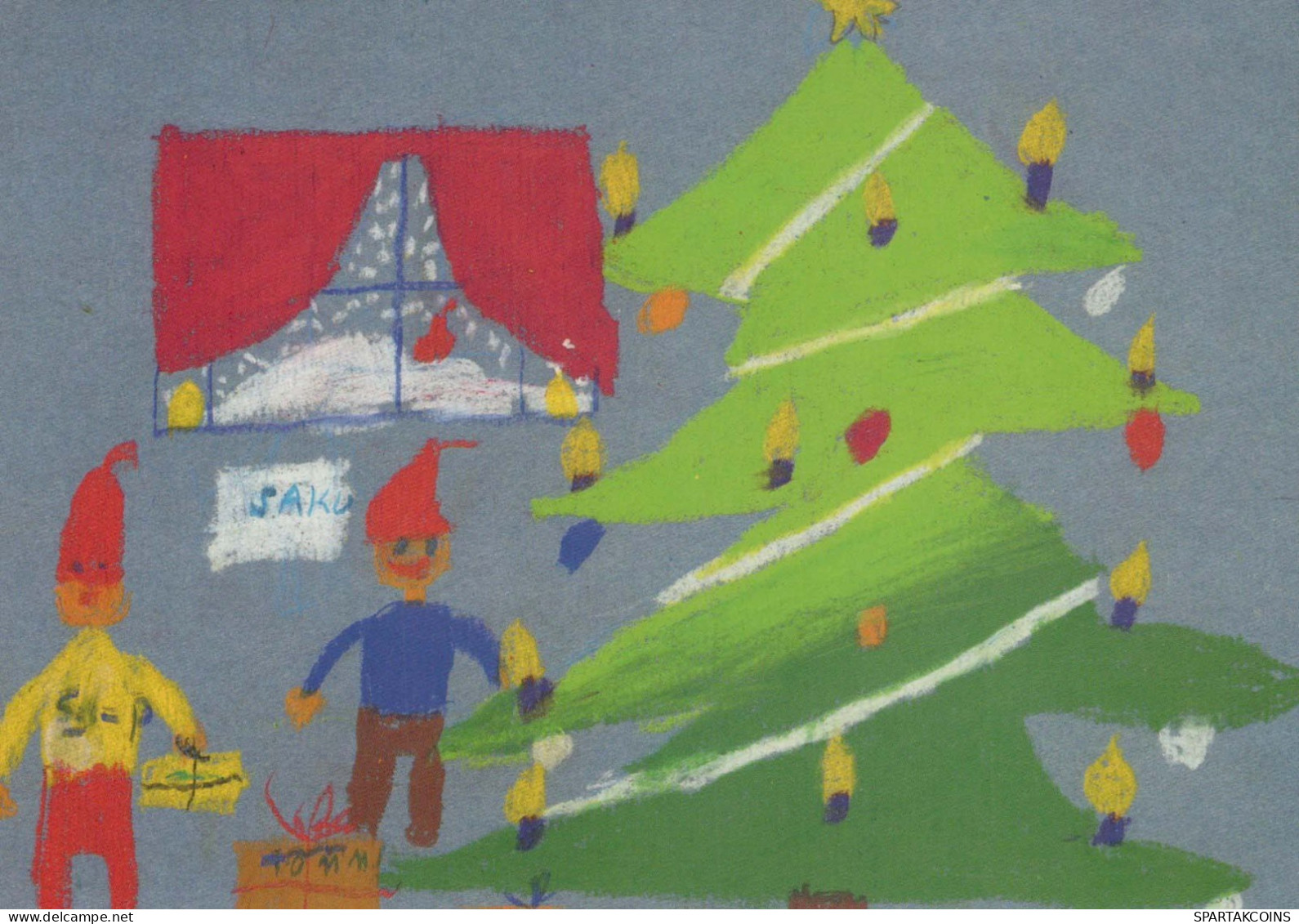 Buon Anno Natale GNOME Vintage Cartolina CPSM #PAY573.IT - Anno Nuovo