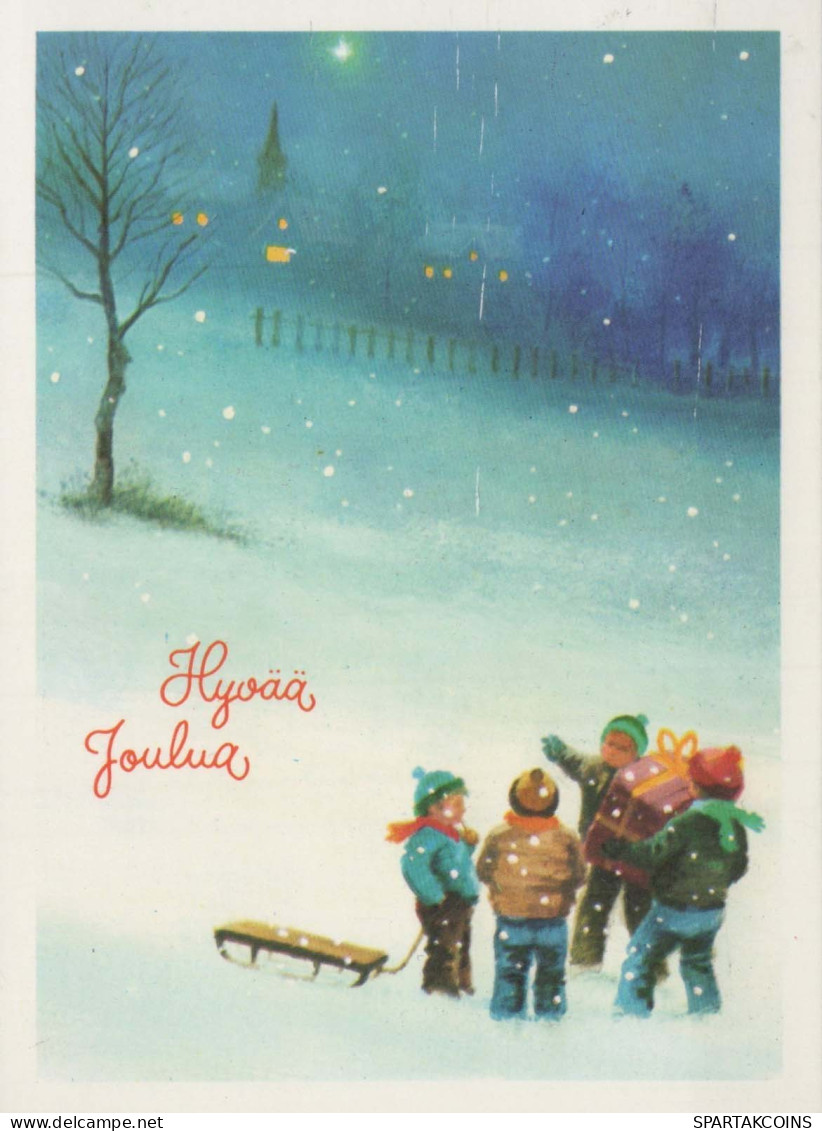 Buon Anno Natale BAMBINO Vintage Cartolina CPSM #PAY058.IT - Nieuwjaar