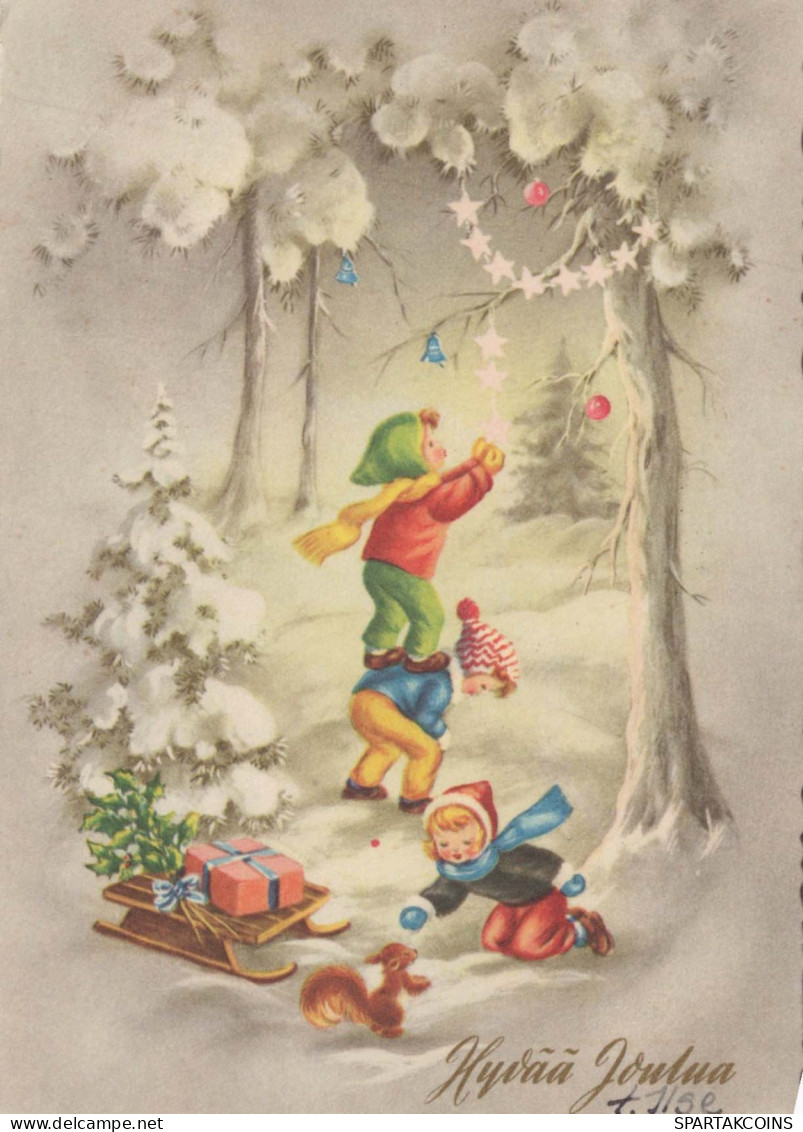 Buon Anno Natale BAMBINO Vintage Cartolina CPSM #PAW996.IT - New Year