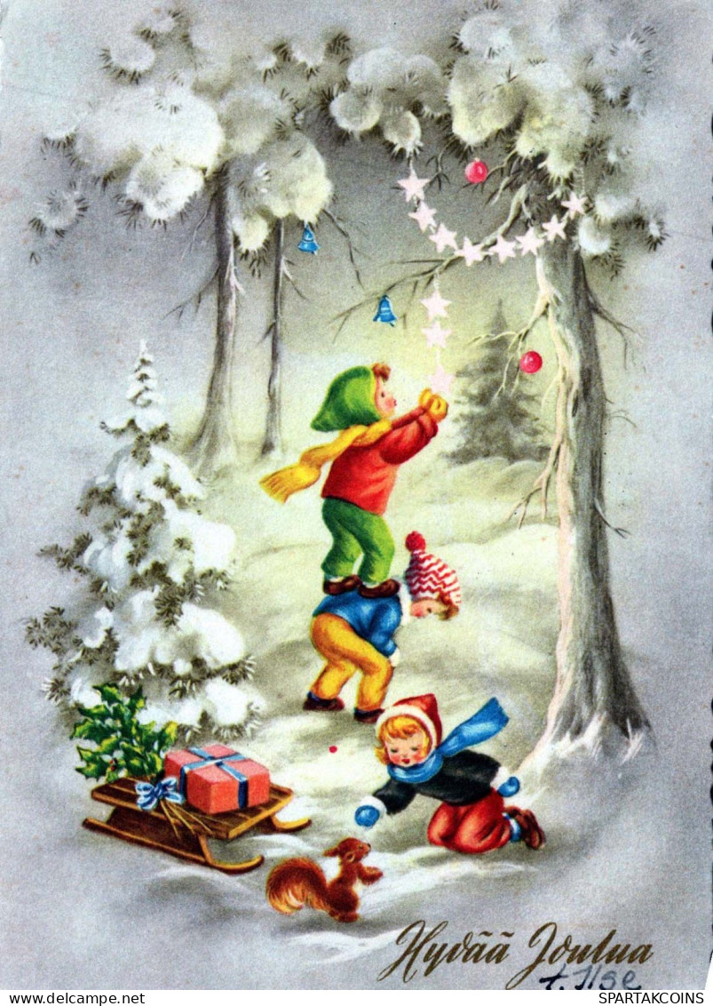 Buon Anno Natale BAMBINO Vintage Cartolina CPSM #PAW996.IT - Nouvel An