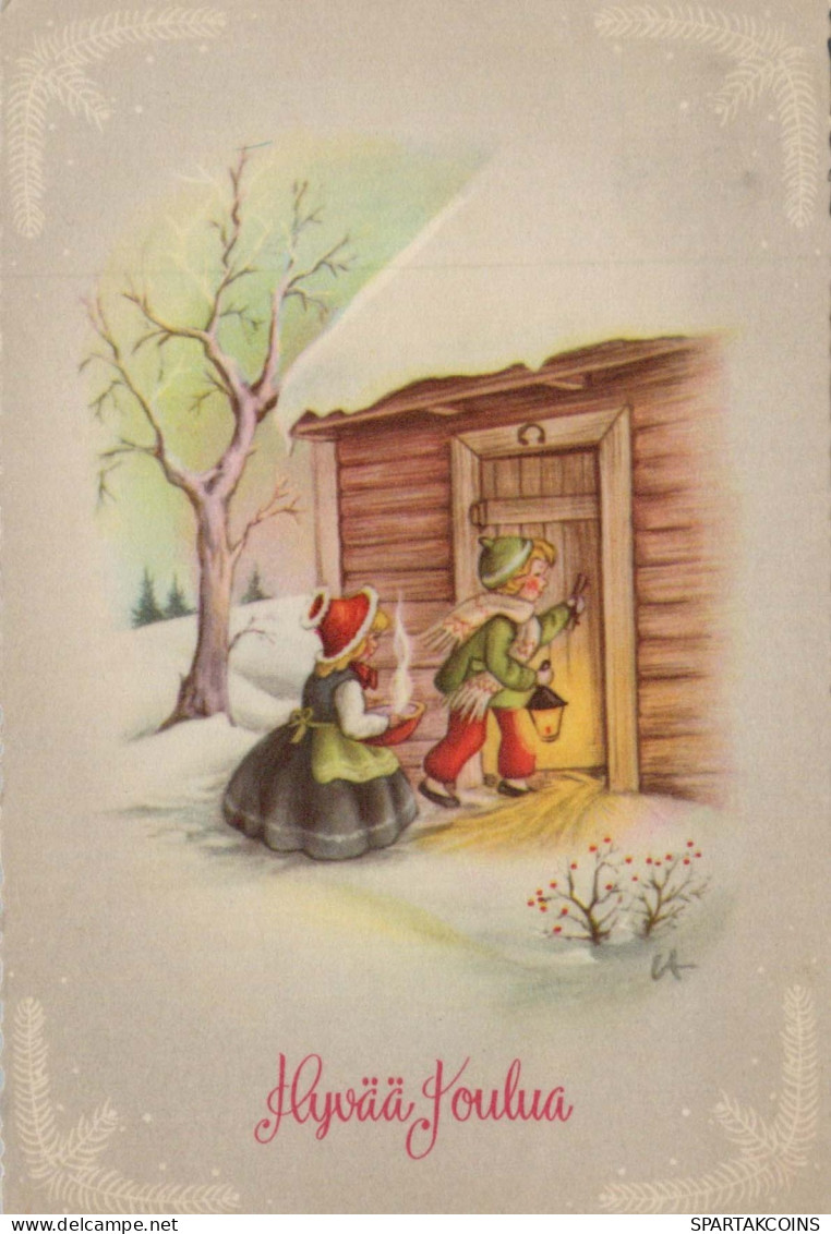 Buon Anno Natale BAMBINO Vintage Cartolina CPSM #PAW549.IT - New Year