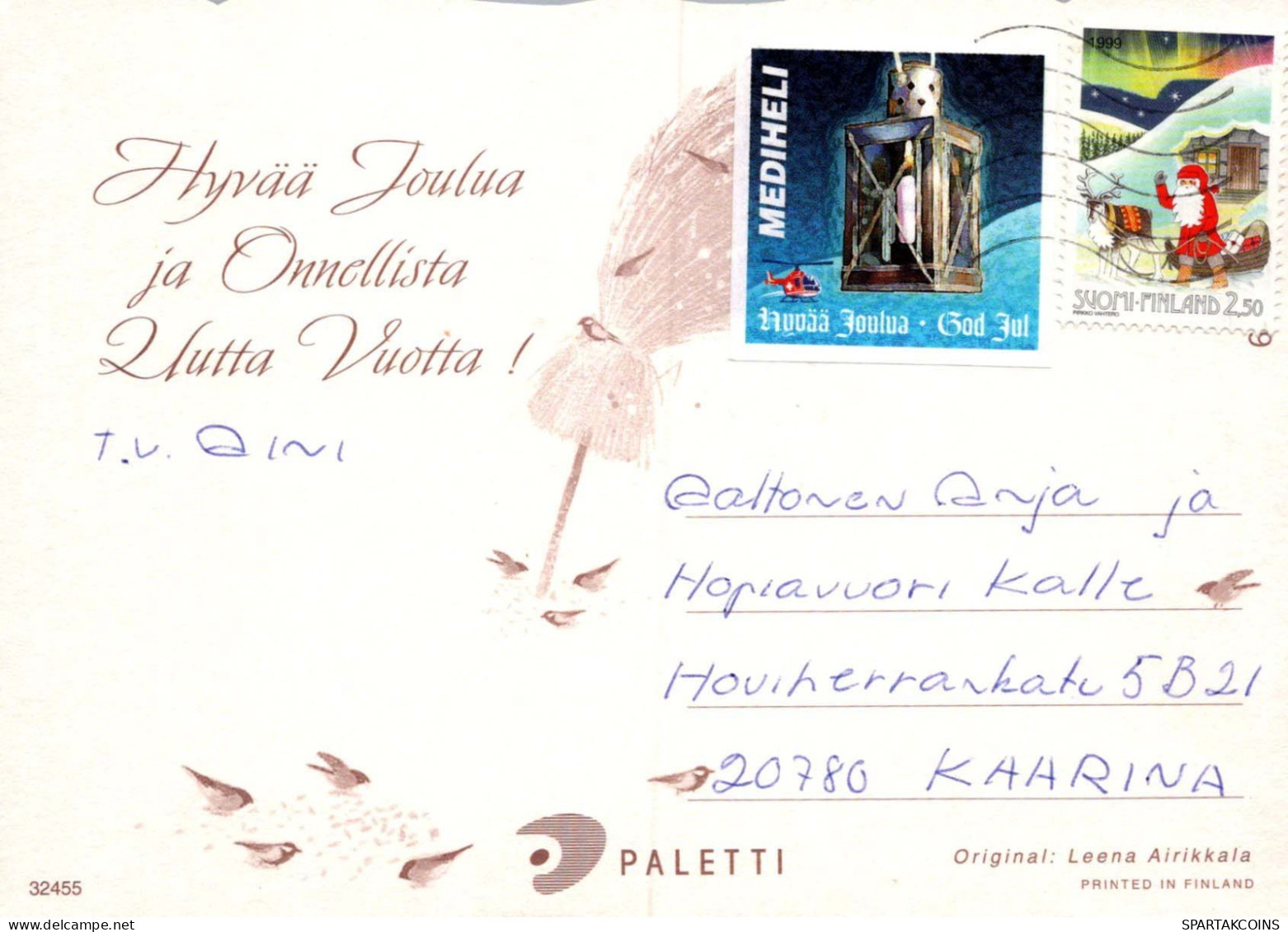 BABBO NATALE Buon Anno Natale Vintage Cartolina CPSM #PAU475.IT - Kerstman