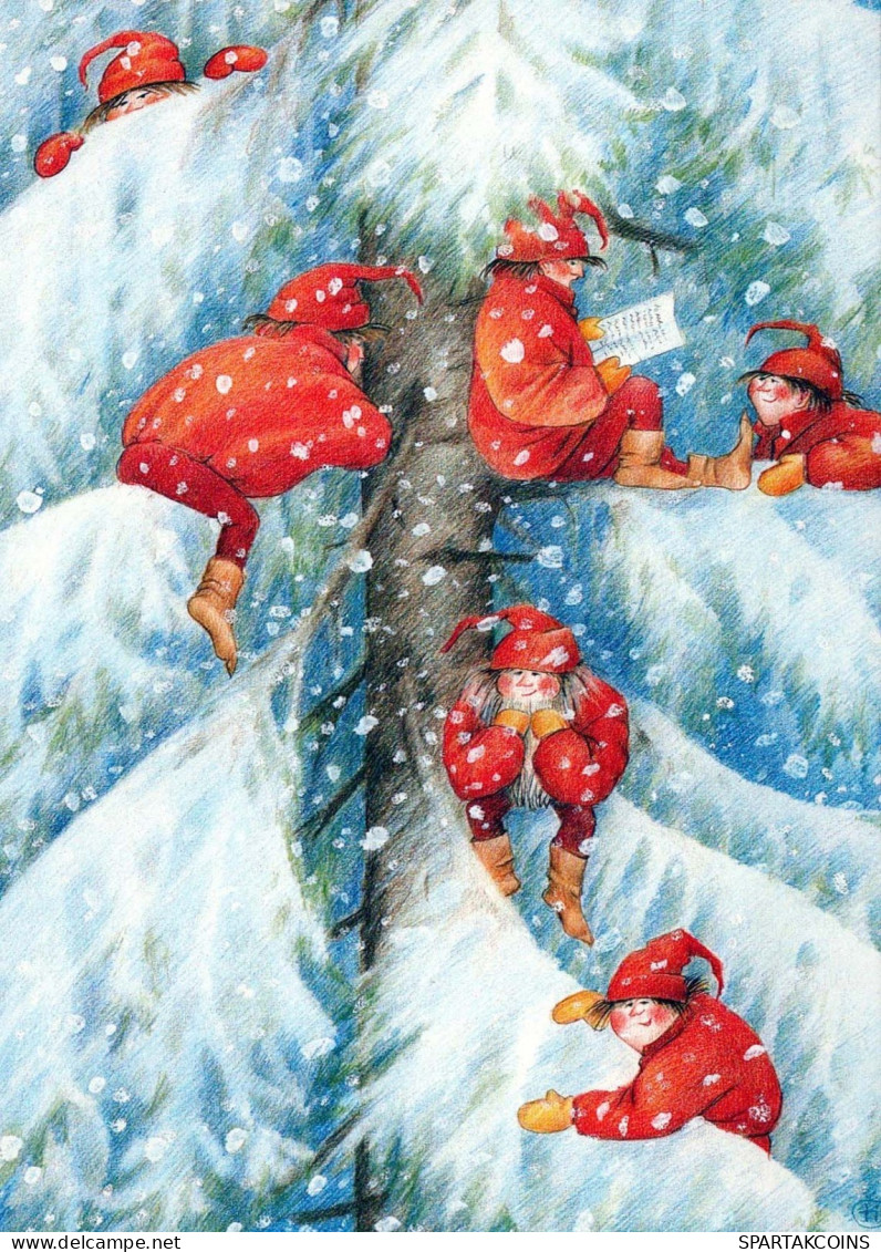 Buon Anno Natale GNOME Vintage Cartolina CPSM #PAU267.IT - Nieuwjaar
