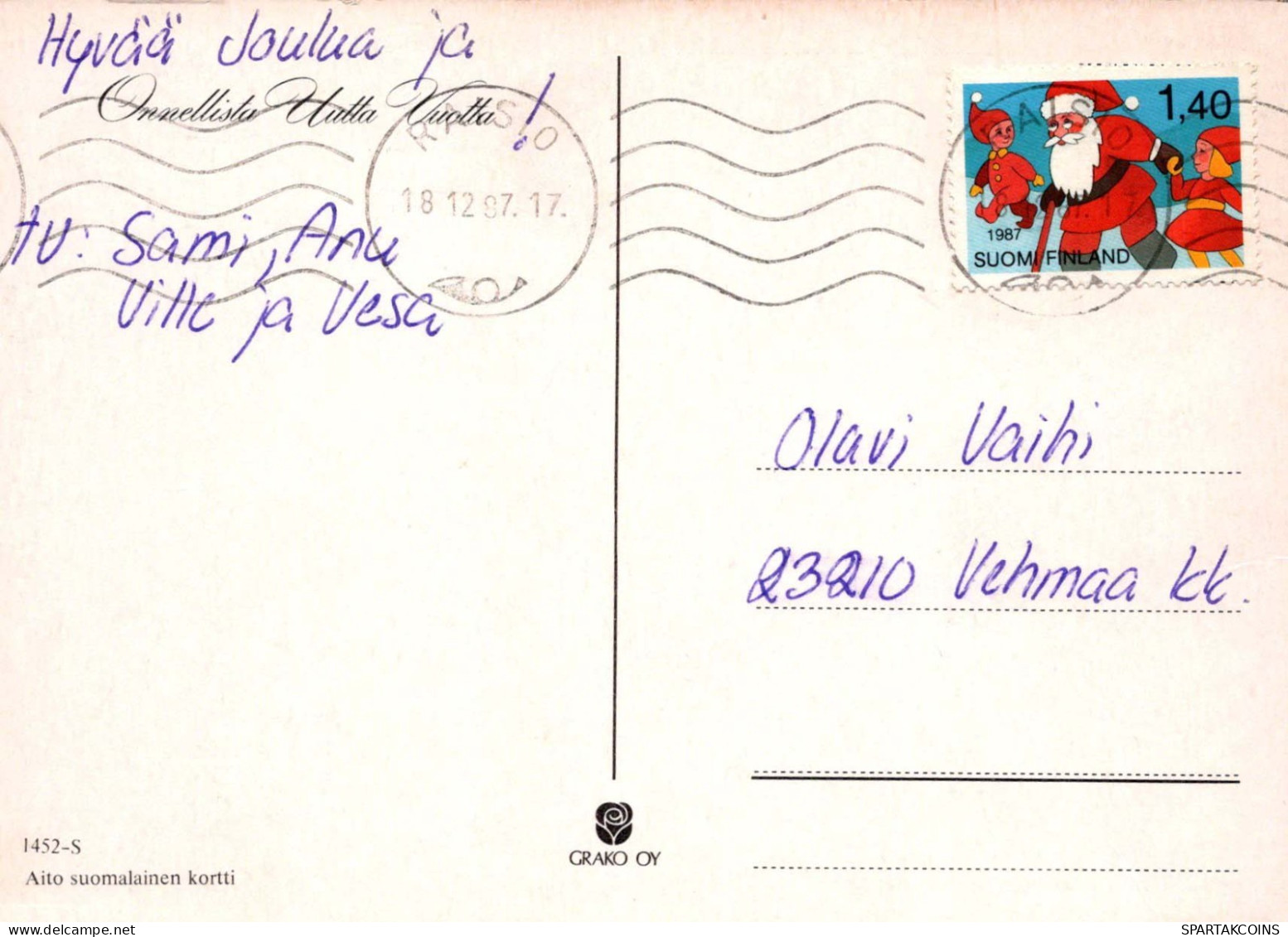 Buon Anno Natale BAMBINO CAVALLOSHOE Vintage Cartolina CPSM #PAU066.IT - New Year