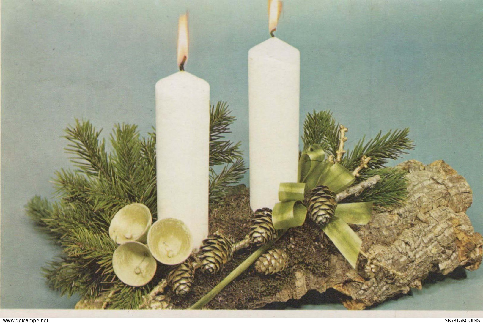 Buon Anno Natale CANDELA Vintage Cartolina CPSM #PAT637.IT - Nieuwjaar