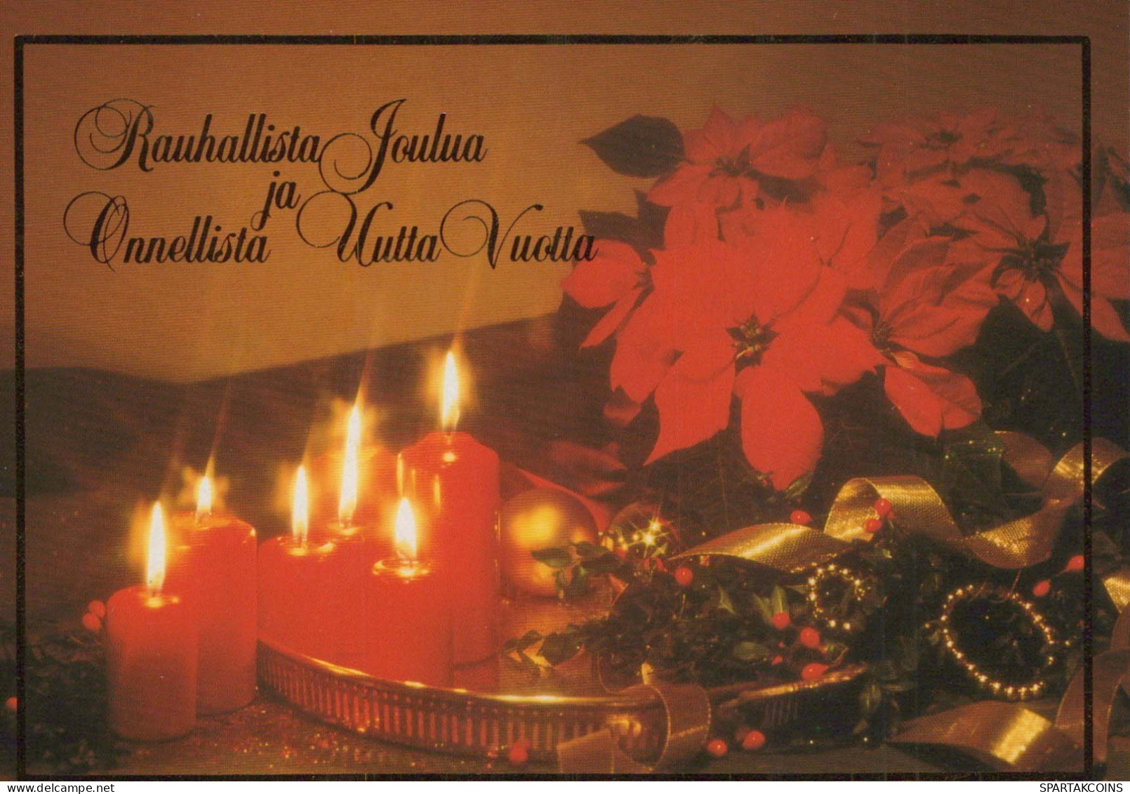 Buon Anno Natale CANDELA Vintage Cartolina CPSM #PAT697.IT - Anno Nuovo