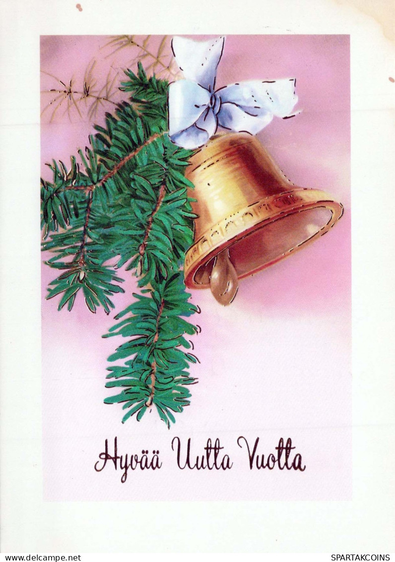 Buon Anno Natale BELL Vintage Cartolina CPSM #PAT576.IT - New Year