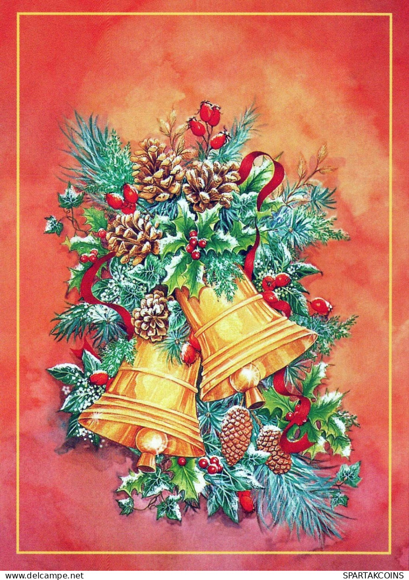 Buon Anno Natale BELL Vintage Cartolina CPSM #PAT514.IT - Nouvel An