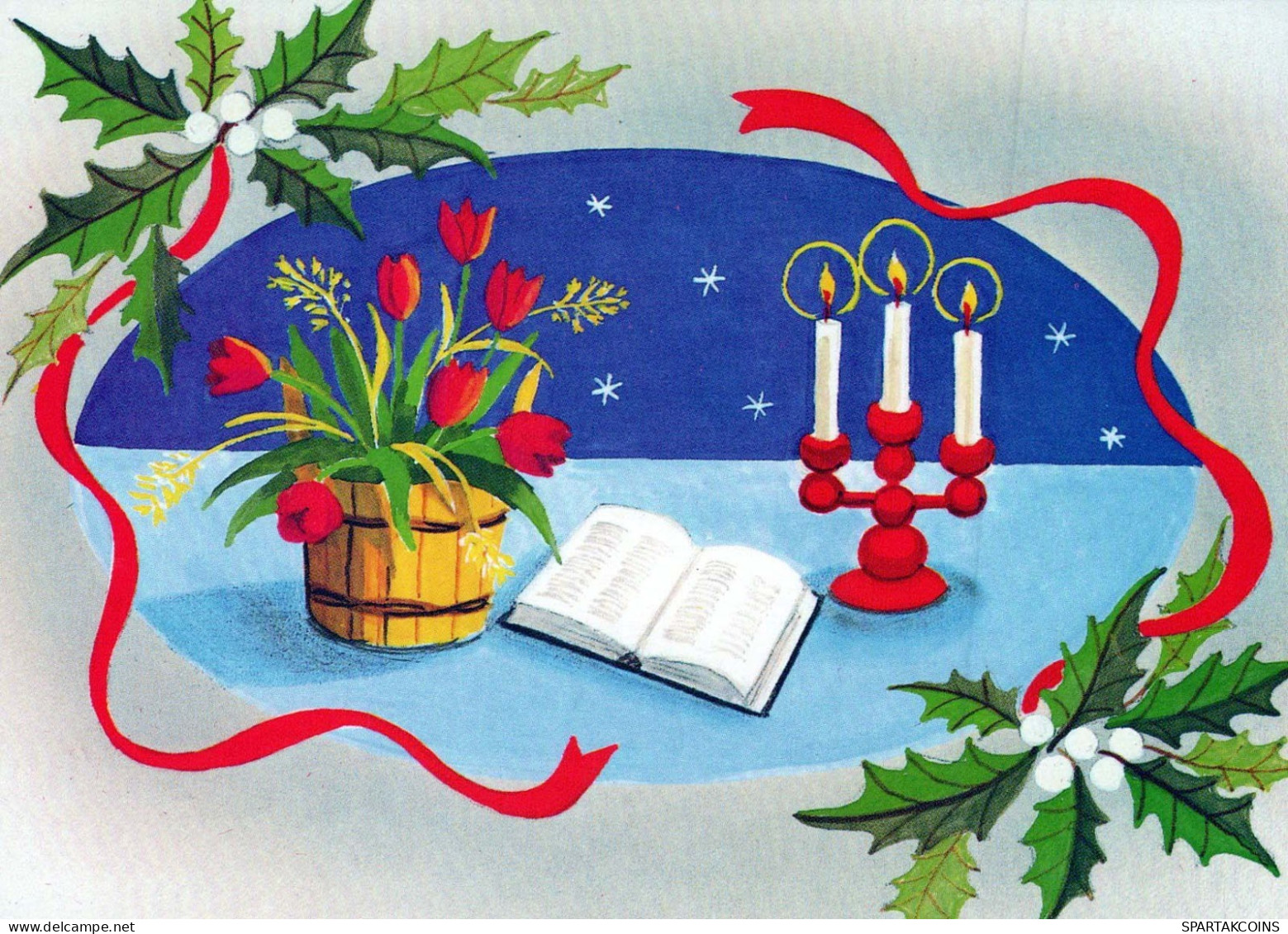Buon Anno Natale CANDELA Vintage Cartolina CPSM #PAT075.IT - Nouvel An