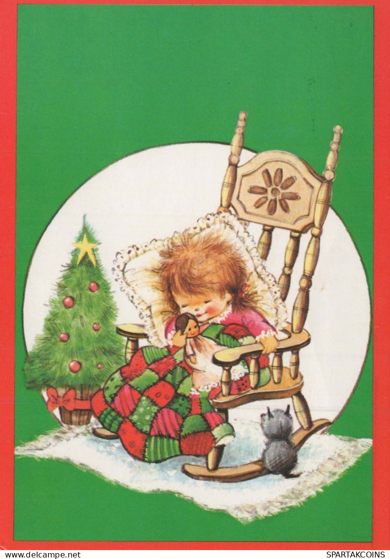 Buon Anno Natale BAMBINO Vintage Cartolina CPSM #PAS891.IT - Nouvel An