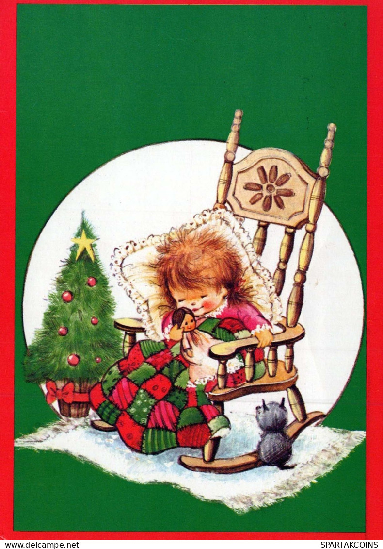 Buon Anno Natale BAMBINO Vintage Cartolina CPSM #PAS891.IT - New Year