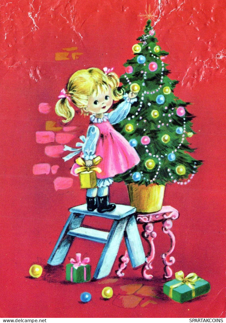 Buon Anno Natale BAMBINO Vintage Cartolina CPSM #PAS830.IT - Nouvel An