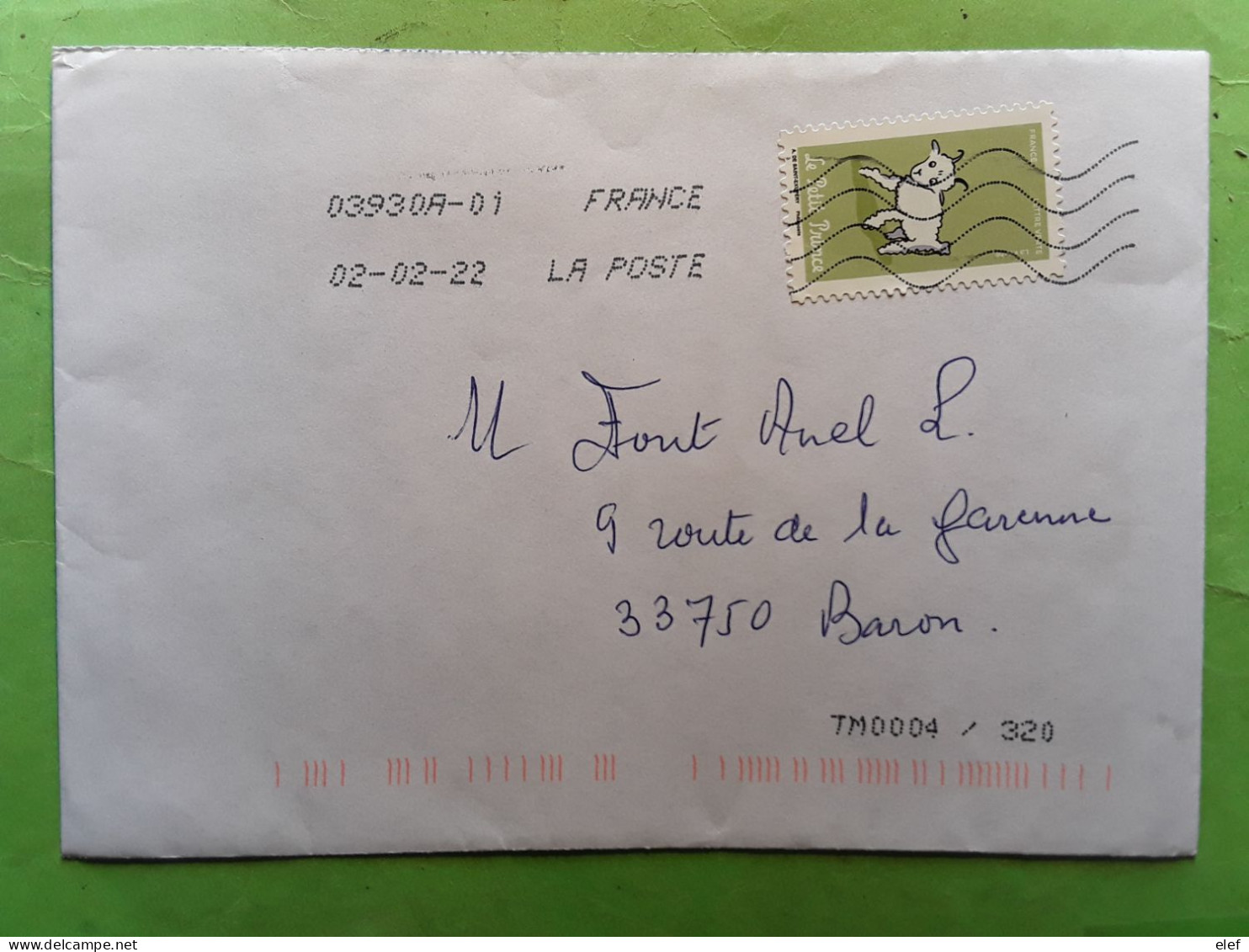 France Lettre Verte Avec Timbre Le Petit Prince,  Antoine De St Saint Exupéry,  " Dessine Moi Un Mouton "  2022 , TB - Covers & Documents