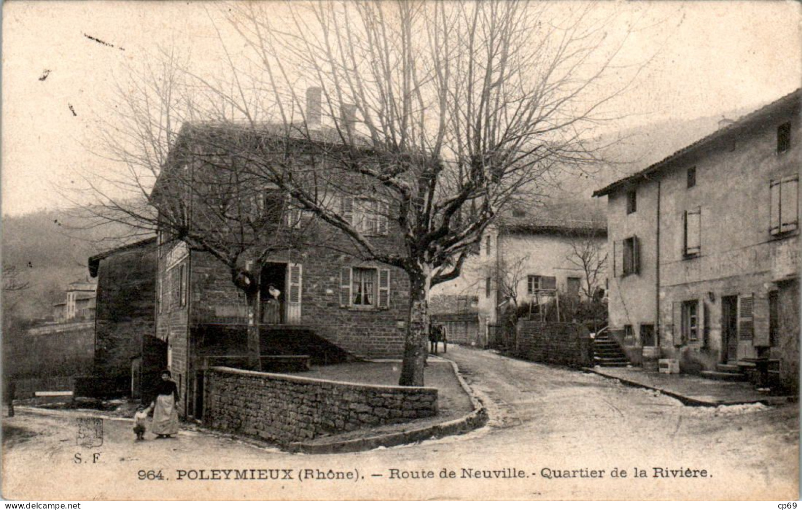 Poleymieux-au-Mont-D'Or Canton De Neuville-sur-Saône Route De Neuville .... Rhône 69250 Cpa Voyagée En TB.Etat - Altri & Non Classificati