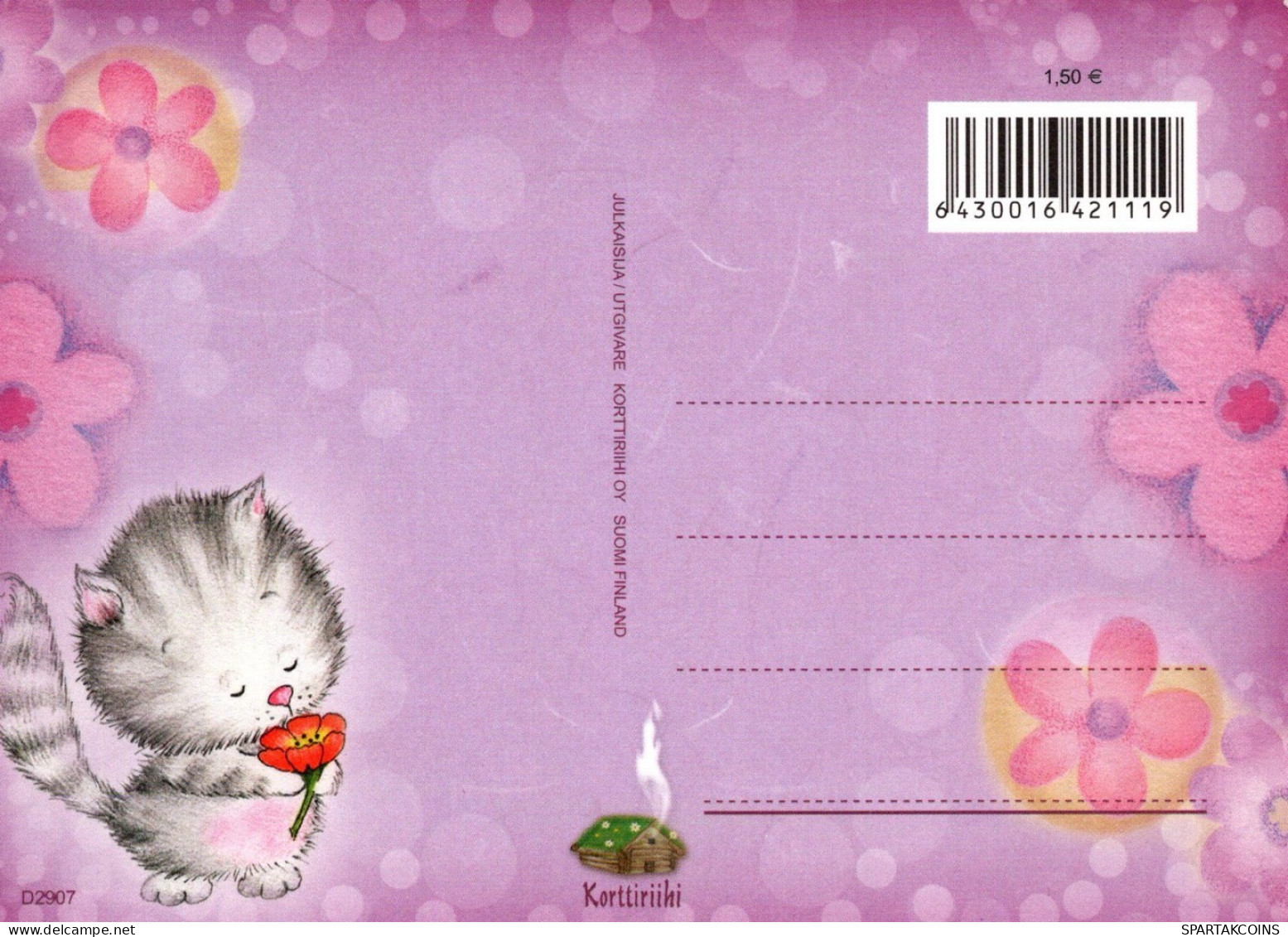 GATTO KITTY Animale Vintage Cartolina CPSM #PAM551.IT - Katten