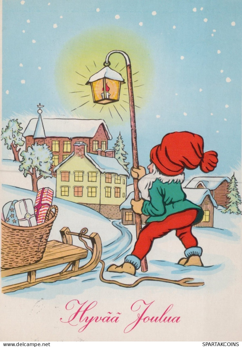 BABBO NATALE Natale Vintage Cartolina CPSM #PAK708.IT - Kerstman