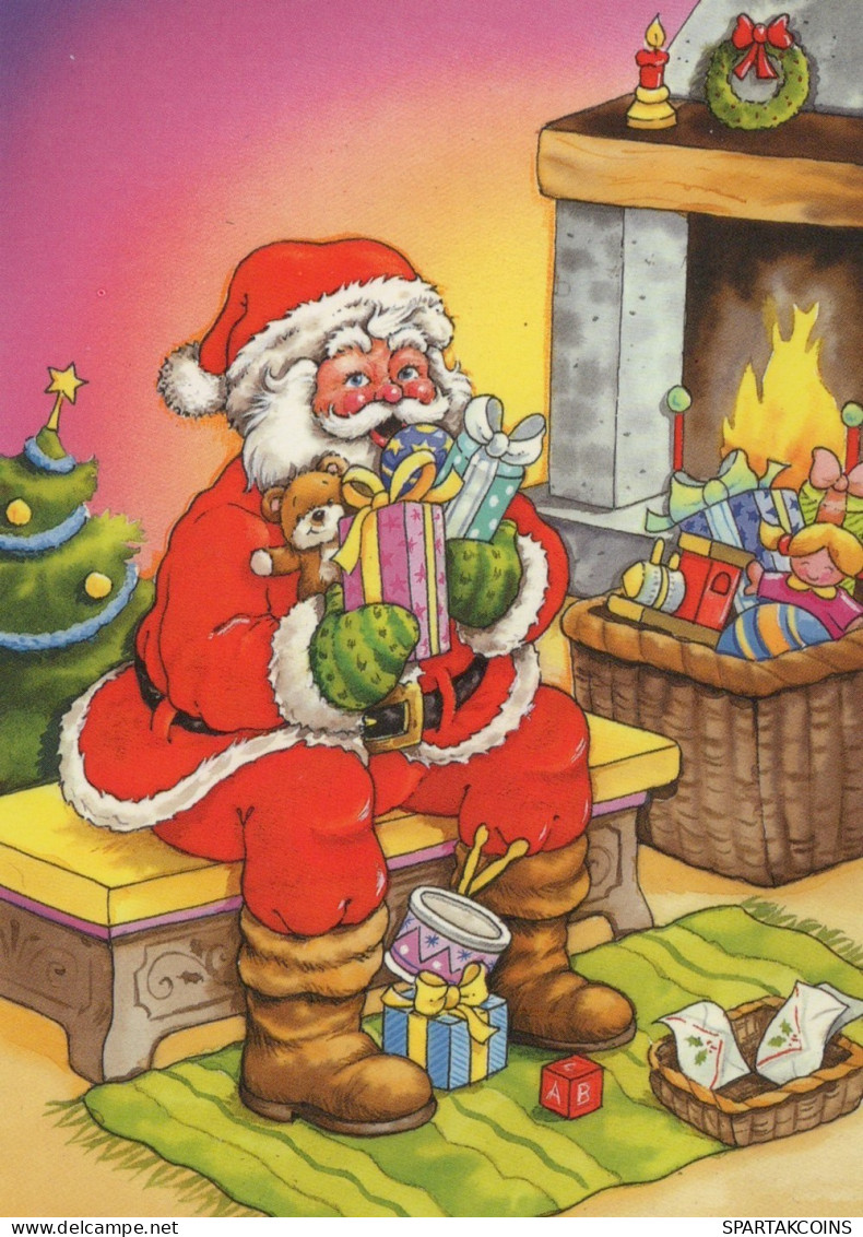 BABBO NATALE Natale Vintage Cartolina CPSM #PAK157.IT - Kerstman
