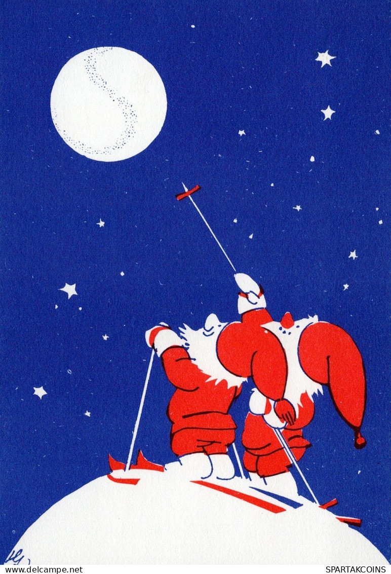 BABBO NATALE Natale Vintage Cartolina CPSM #PAK080.IT - Kerstman
