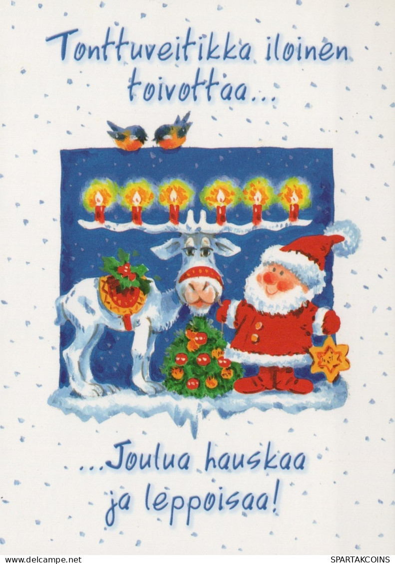 BABBO NATALE Natale Vintage Cartolina CPSM #PAJ944.IT - Santa Claus