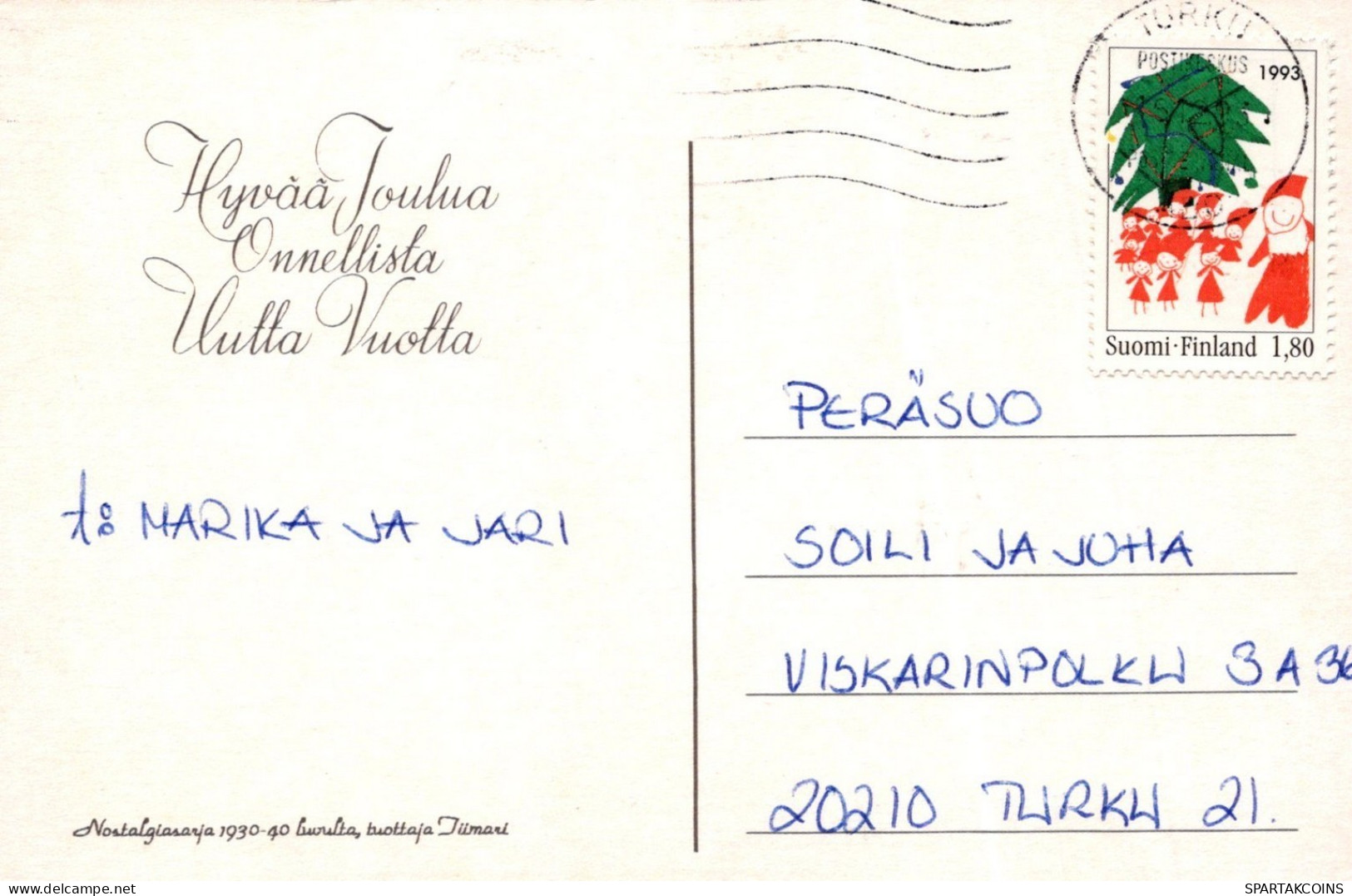 BABBO NATALE Natale Vintage Cartolina CPSMPF #PAJ463.IT - Santa Claus