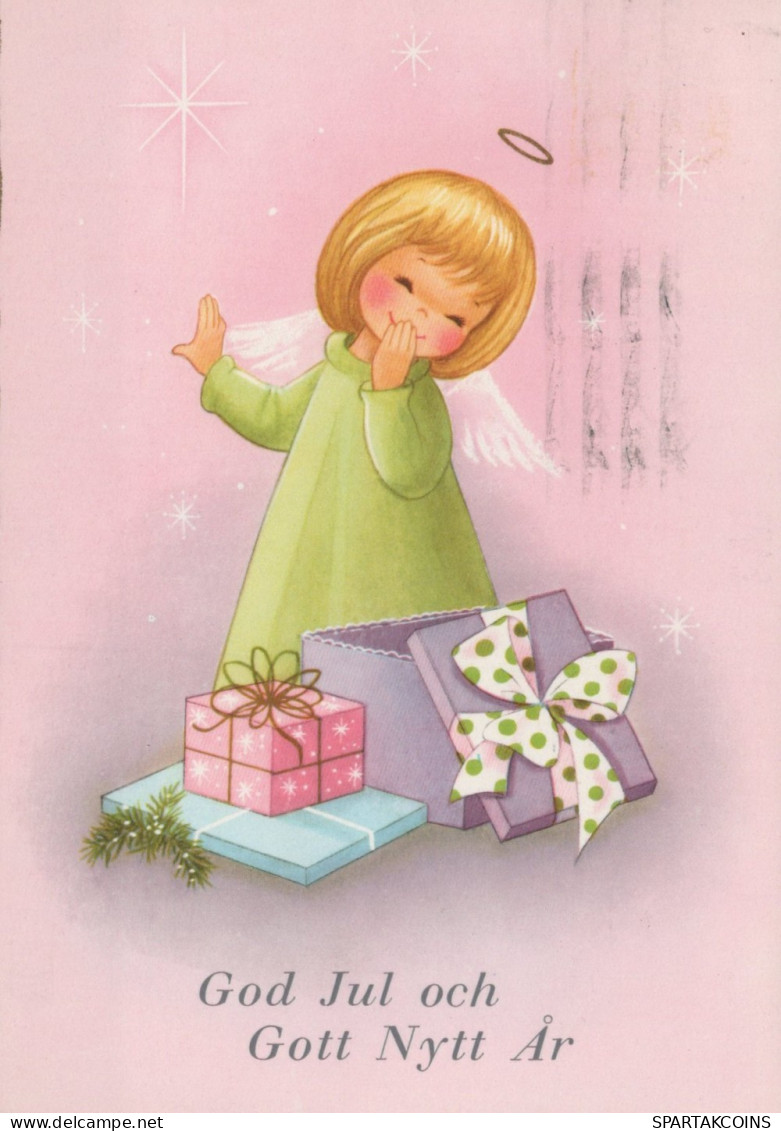 ANGELO Buon Anno Natale Vintage Cartolina CPSM #PAJ013.IT - Angels