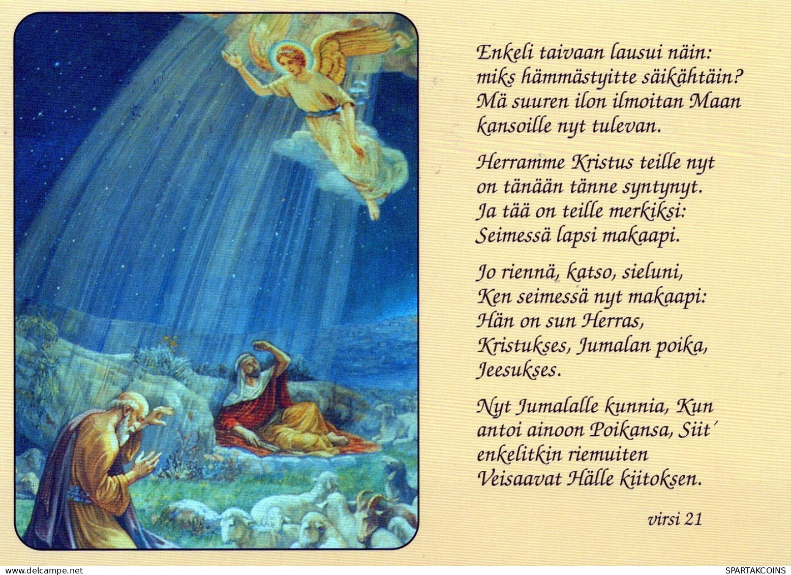 ANGELO Buon Anno Natale Vintage Cartolina CPSM #PAH386.IT - Engel