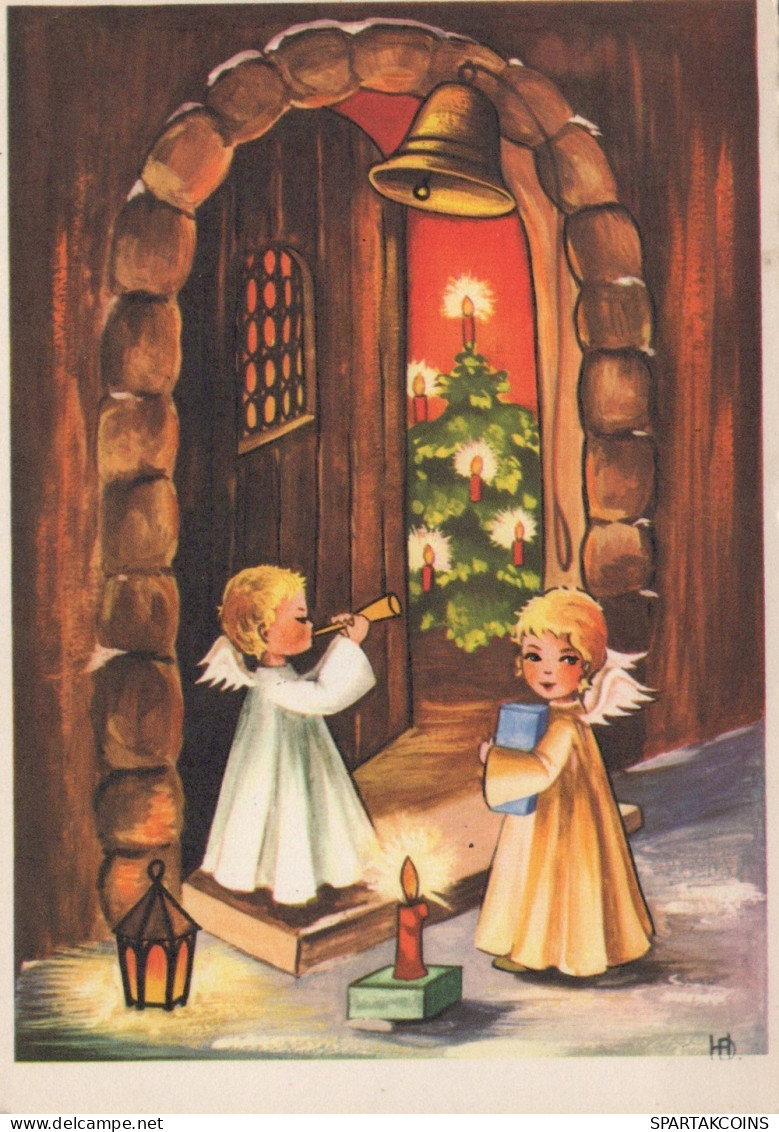 ANGELO Buon Anno Natale Vintage Cartolina CPSM #PAH130.IT - Engel