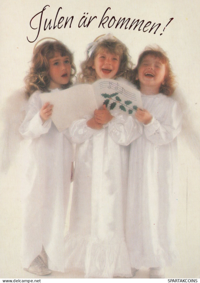 ANGELO Buon Anno Natale Vintage Cartolina CPSM #PAG943.IT - Angels