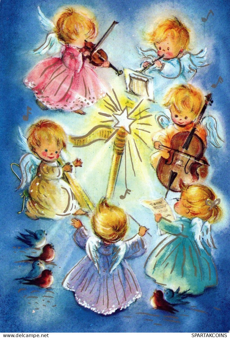 ANGELO Buon Anno Natale Vintage Cartolina CPSM #PAG881.IT - Angels