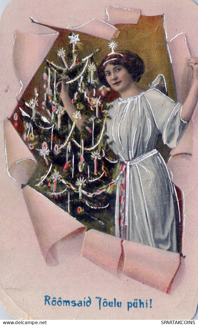 1910 ANGEL CHRISTMAS Holidays Vintage Antique Old Postcard CPA #PAG689.GB - Engel