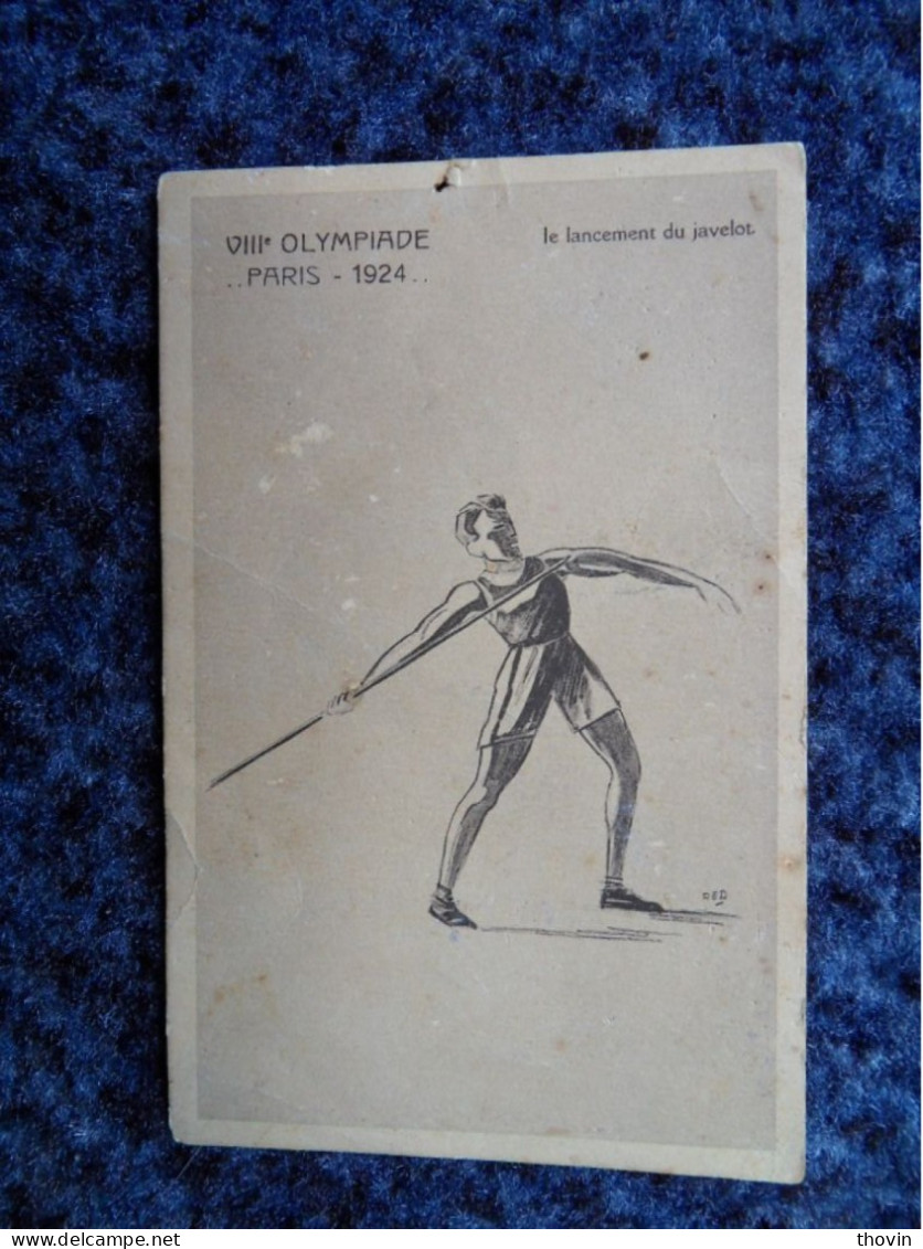 KB11/1265-Paris 1924 VIIIème Olympiade Le Lancement Du Javelot - Atletica