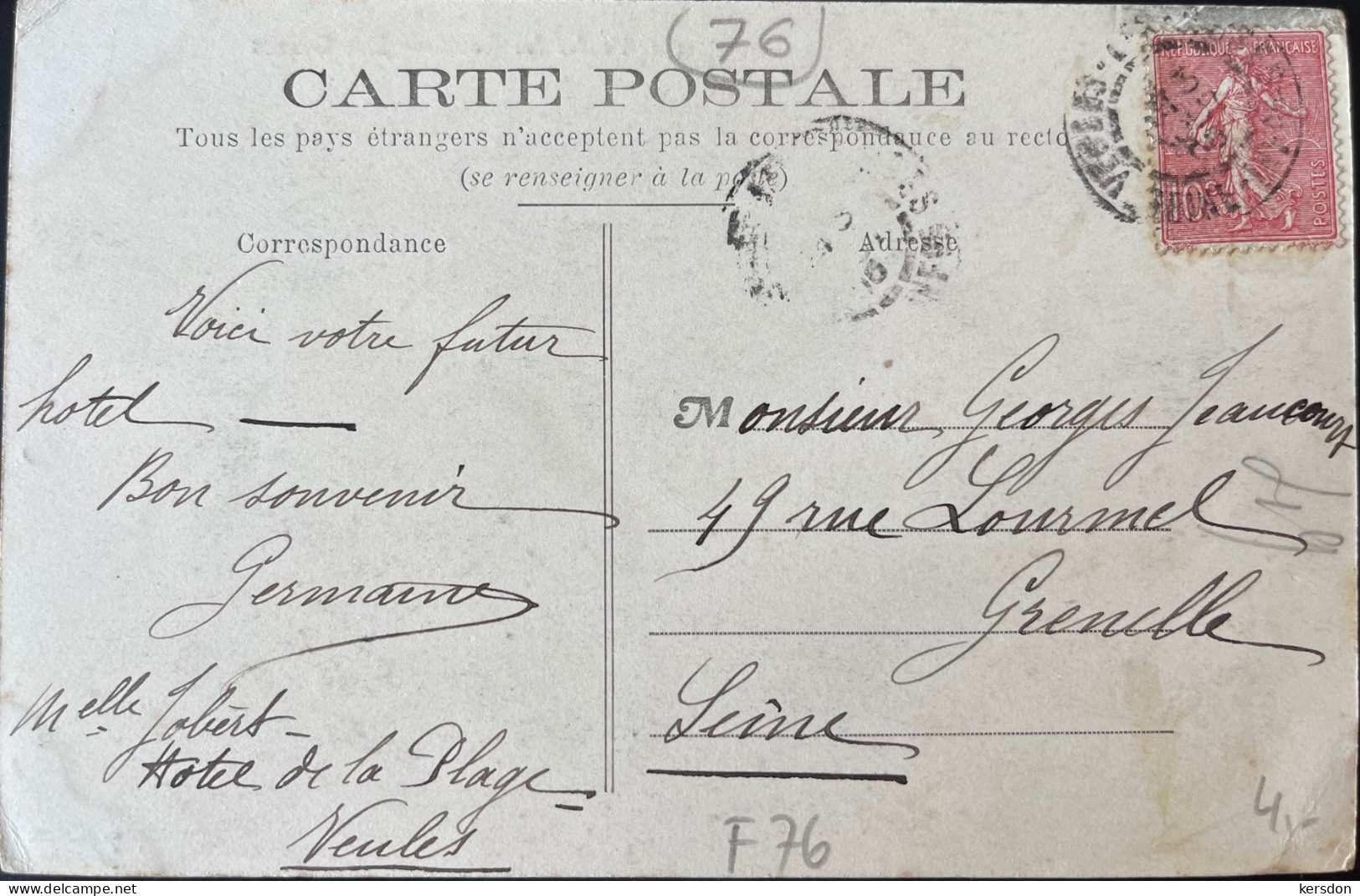 Cartes Postales VEULES LES ROSES - 471 Rue Carnot - Marchand - Veules Les Roses