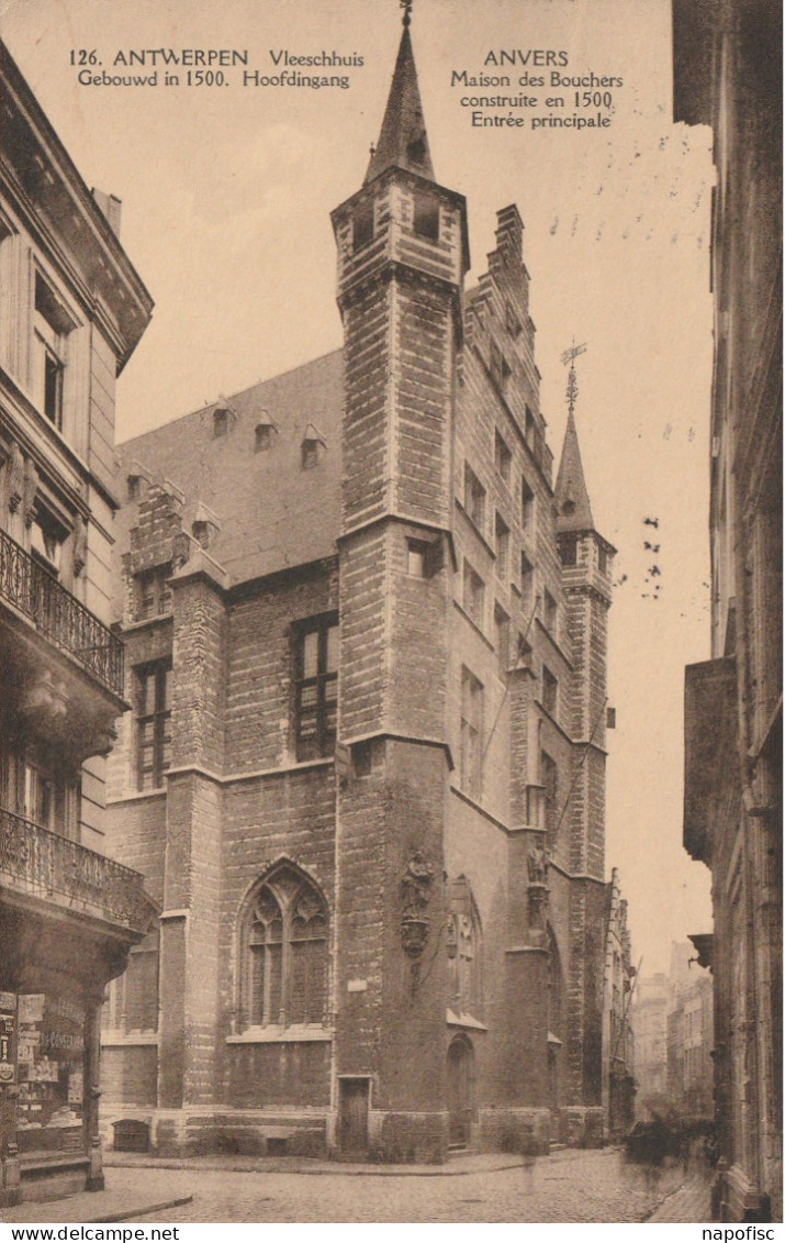 104-Antwerpen-Anvers  Vleeschhuis Gebouwd In 1500 Hoofdingang Maison Des Bouchers Construite En 1500 Entrée Principale - Antwerpen