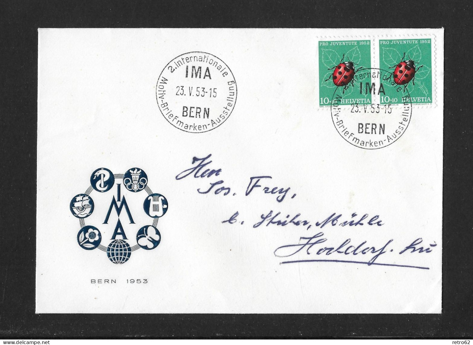 1953 IMA BERN 2.INTERNATIONALE MOTIV-BRIEFMARKEN-AUSSTELLUNG ► Offizieller Brief Mit Zudruck - Briefe U. Dokumente