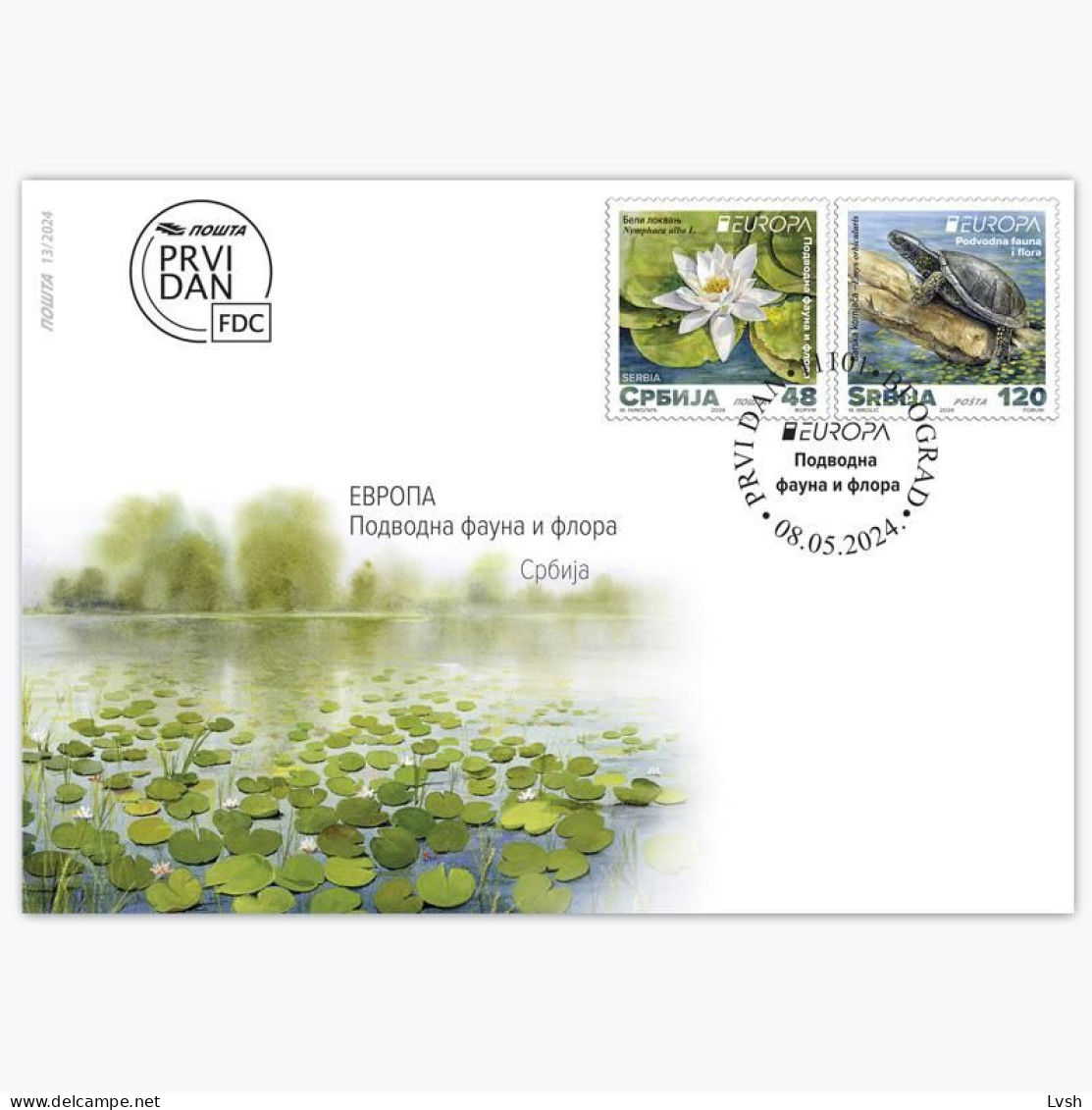 Serbia.2024.Europa CEPT.Underwater Fauna And Flora.FDC - 2024