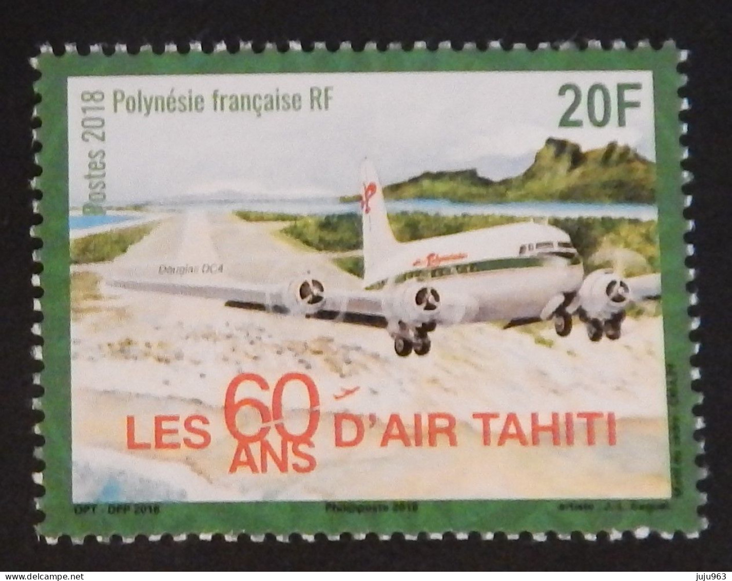 POLYNESIE FRANCAISE  YT 1177 NEUF**MNH "LES 60 ANS D'AIR HAITI" ANNÉE 2018 - Ungebraucht