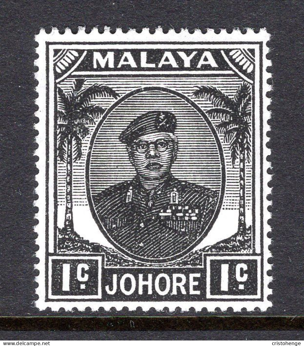 Malaysian States - Johore - 1949 Sultan Sir Ibrahim - 1c Black HM (SG 133) - Johore