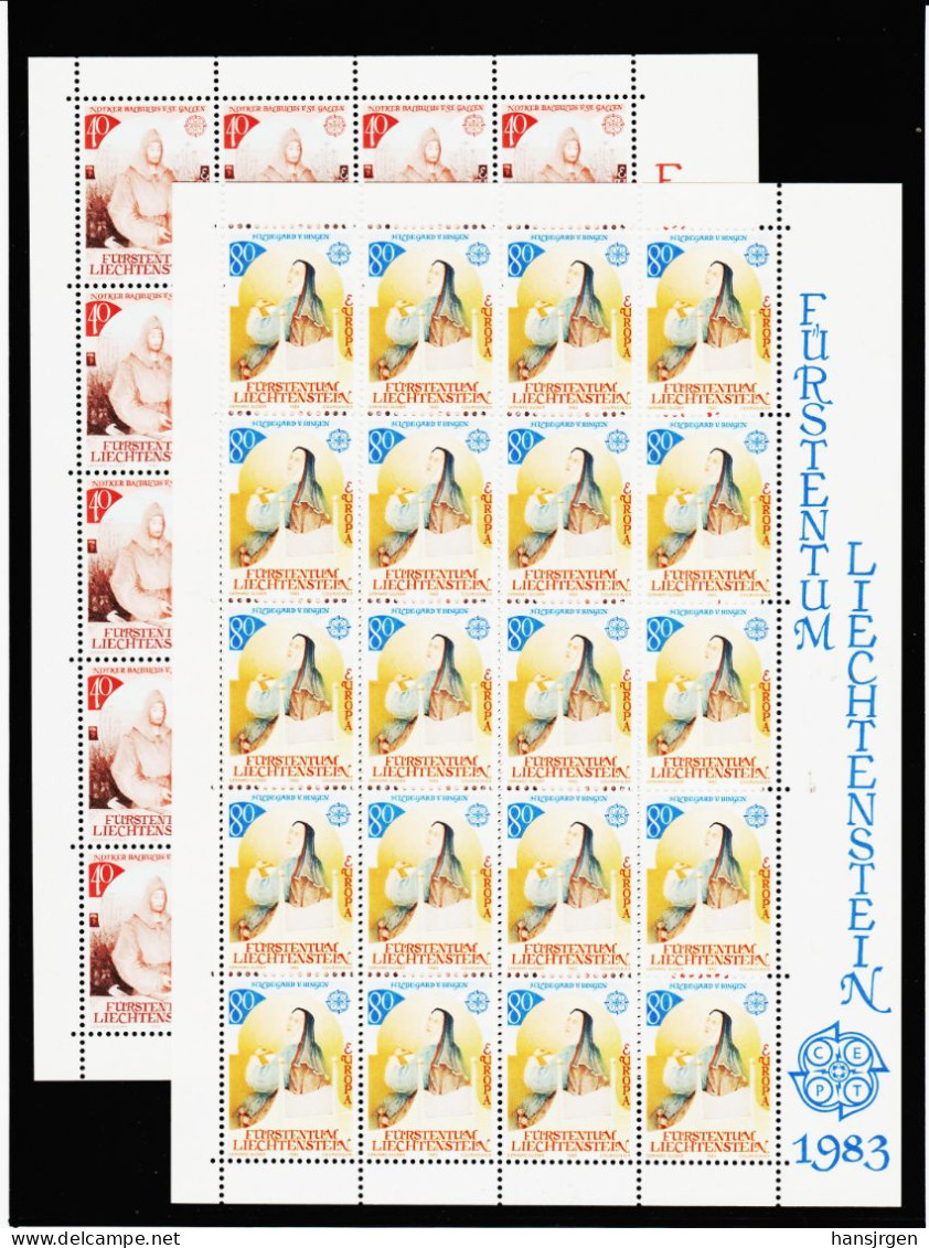 YANxx/19 LIECHTENSTEIN 1983 Michl 816/17 KLEINBOGEN ** Postfrisch SIEHE ABBILDUNG - Unused Stamps