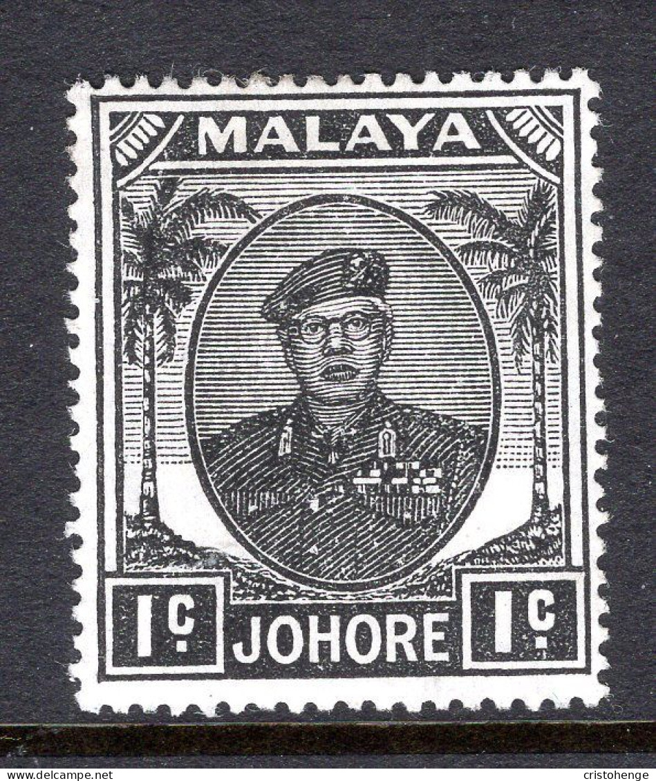 Malaysian States - Johore - 1949 Sultan Sir Ibrahim - 1c Black HM (SG 133) - Johore