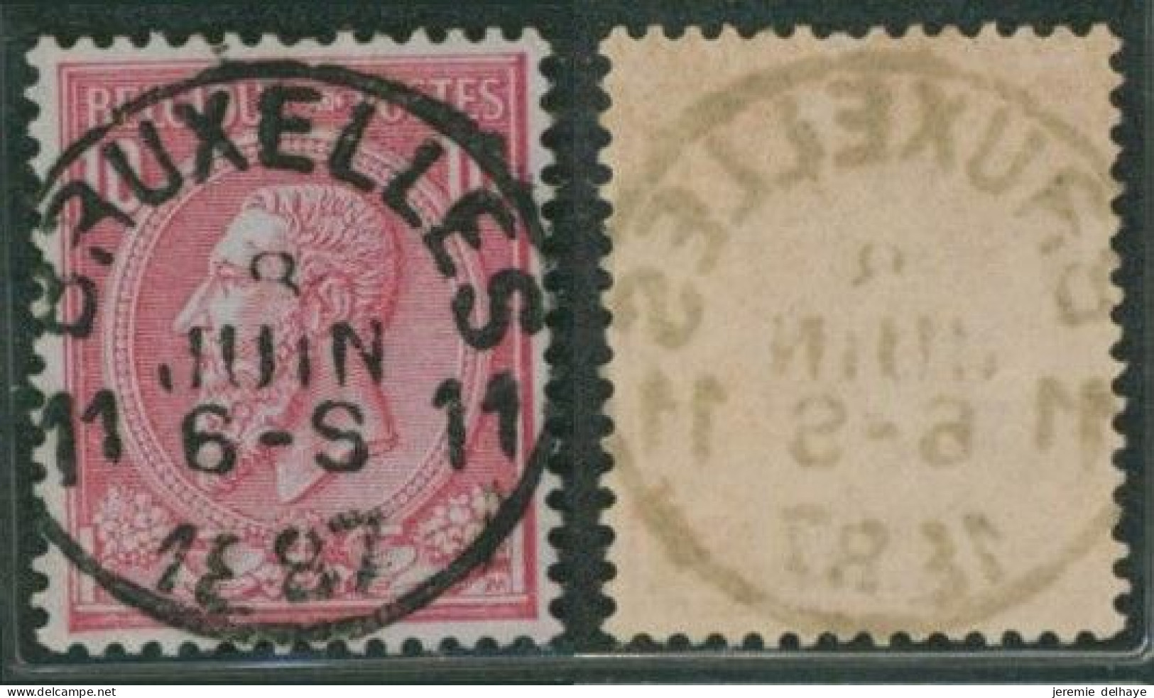 émission 1884 - N°46 Obl Simple Cercle "Bruxelles 11". Superbe - 1884-1891 Leopold II.