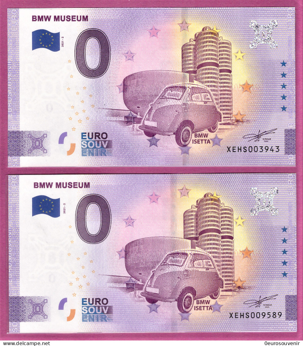 0-Euro XEHS 2021-2 BMW MUSEUM - MÜNCHEN - BMW ISETTA  Set NORMAL+ANNIVERSARY - Private Proofs / Unofficial