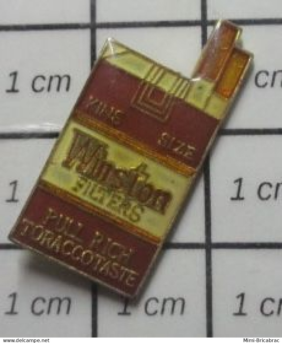 1818B Pin's Pins / Beau Et Rare / MARQUES / PAQUET DE CIGARETTES WINSTON Sans Churchill - Trademarks