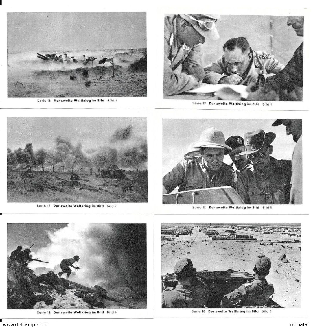 BZ18 - SERIE 6 IMAGES CIGARETTES EILEBRECHT - ERWIN ROMMEL - 1939-45