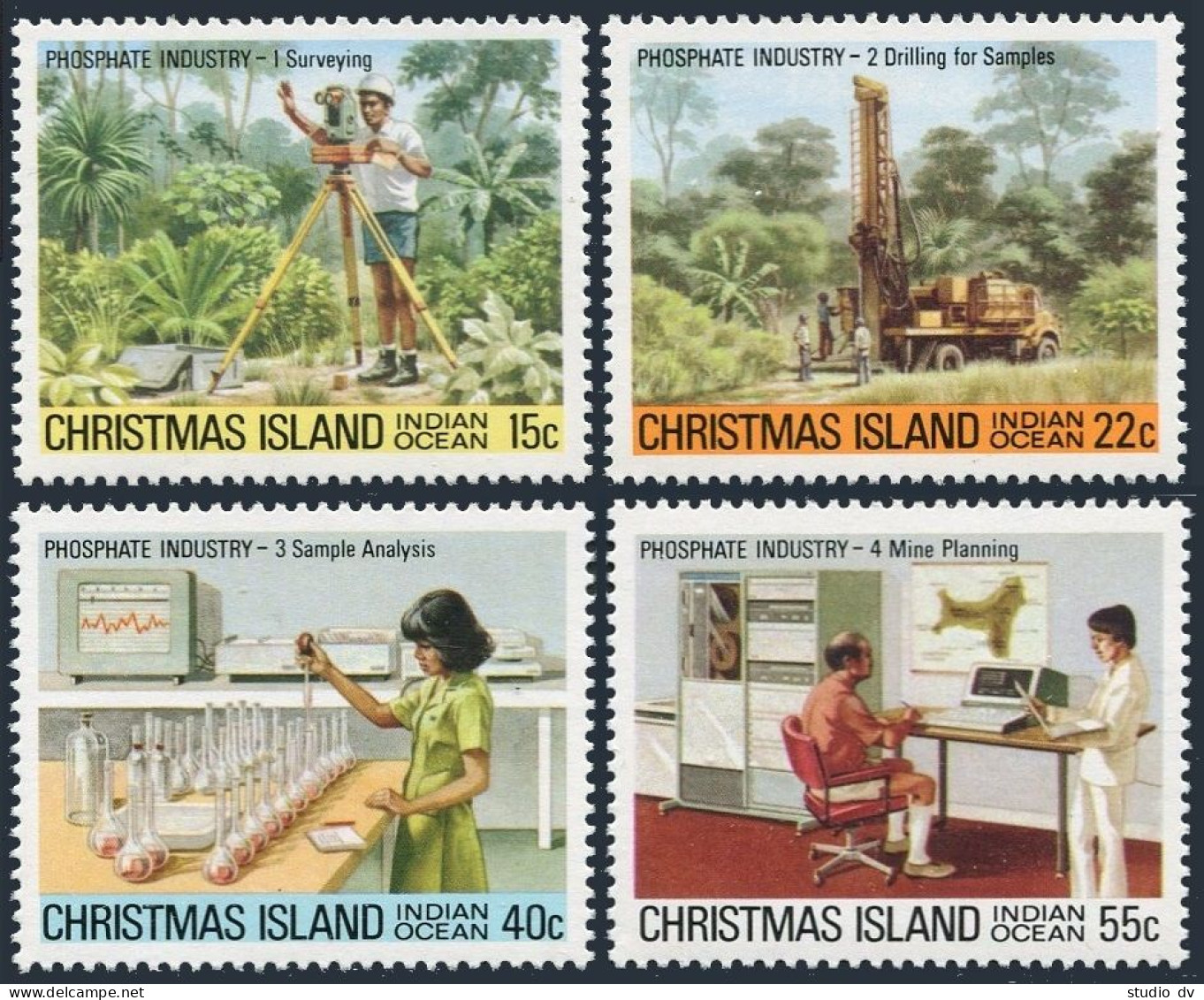 Christmas Isl 95-98, MNH. Mi . Phosphate Industry, 1980. - Christmas Island