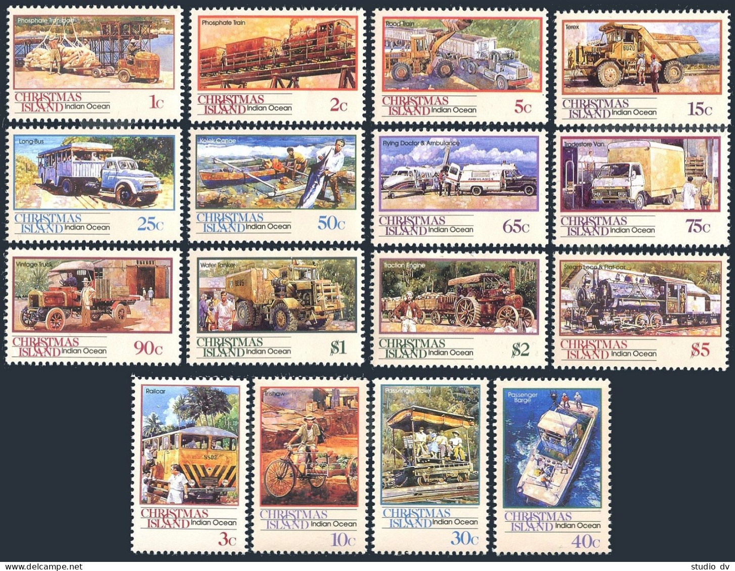 Christmas Island 254-269, MNH. Mi 295-302, 312-319. Transport Through The Ages. - Christmaseiland