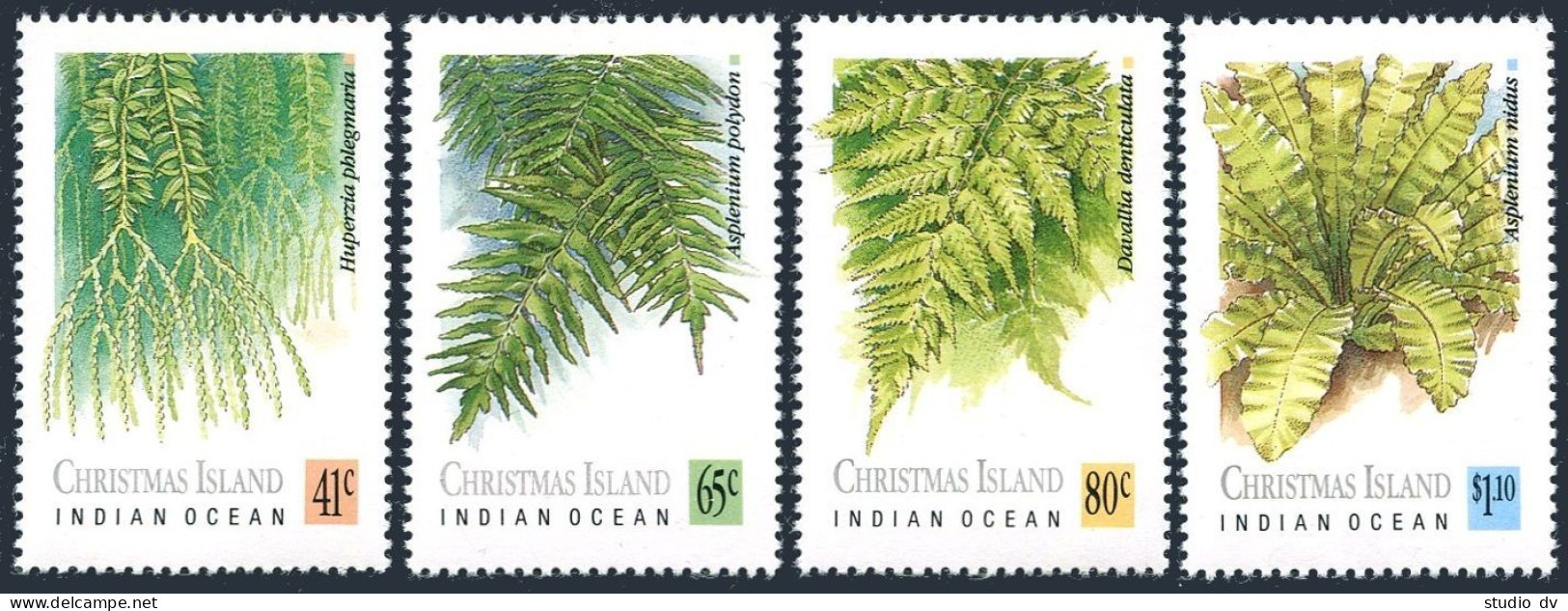 Christmas Isl 238-241, MNH. Michel 282-285. Ferns 1989. - Christmaseiland